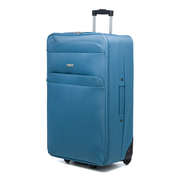 Trolley grande azzurro in tessuto Govago, Valigie, SKU o911000137, Immagine 0